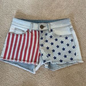 No Boundaries American Flag Cutoff Shorts